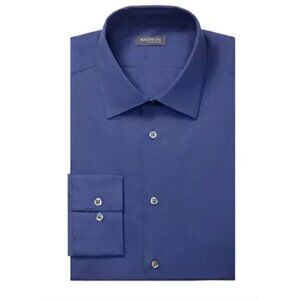 Madison Men's Slim Fit Dynamic Cooling Dress Shirt, Denim Blue 15-15 1/2 32-33
